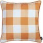 Fall Season Pumpkin Gingham  Square 18" Throw Pillow Cover (Set of 4)