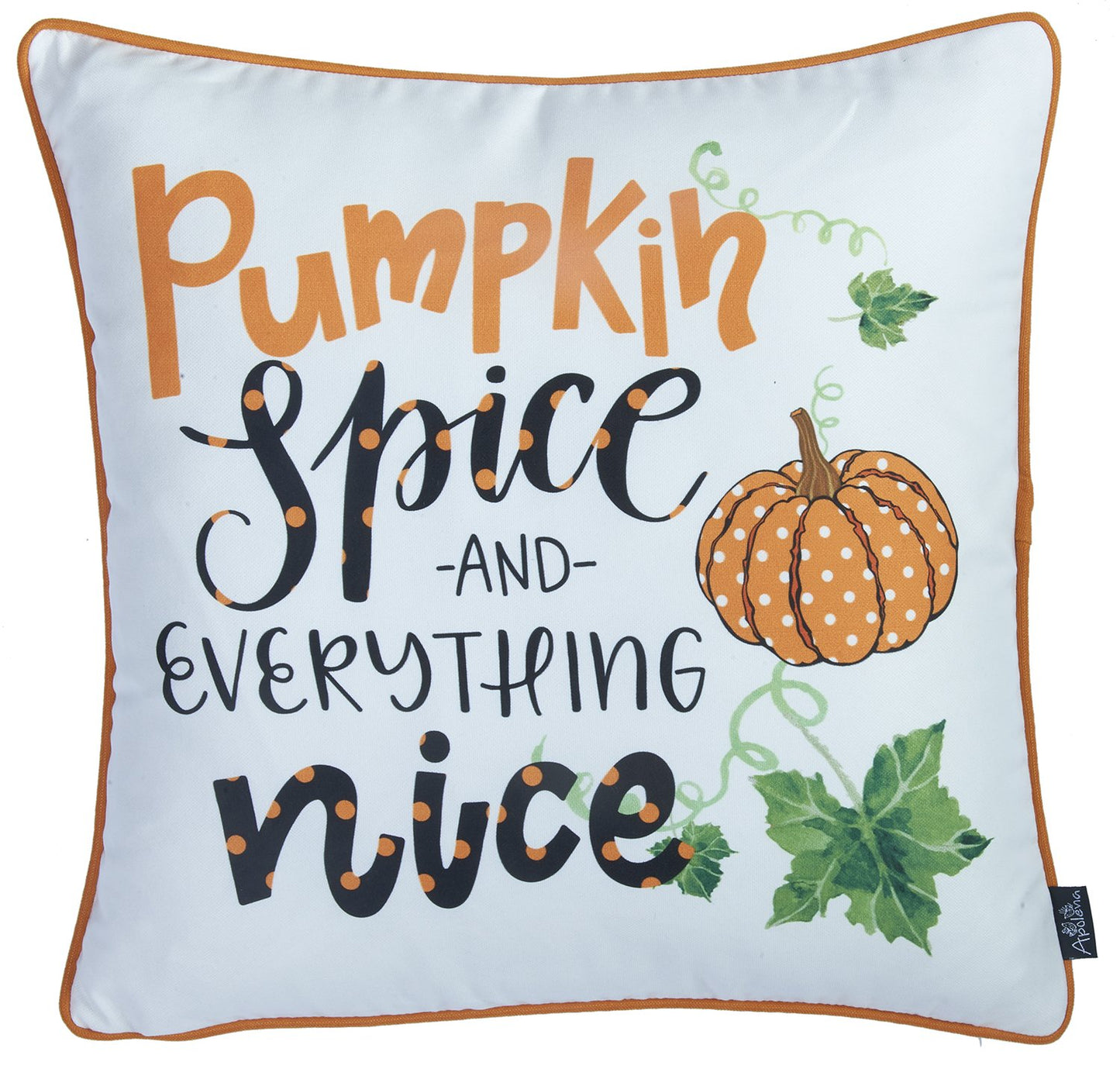 Fall Season Pumpkin Spice Harvest  Square 18" Throw Pillow Cover (Set of 4)