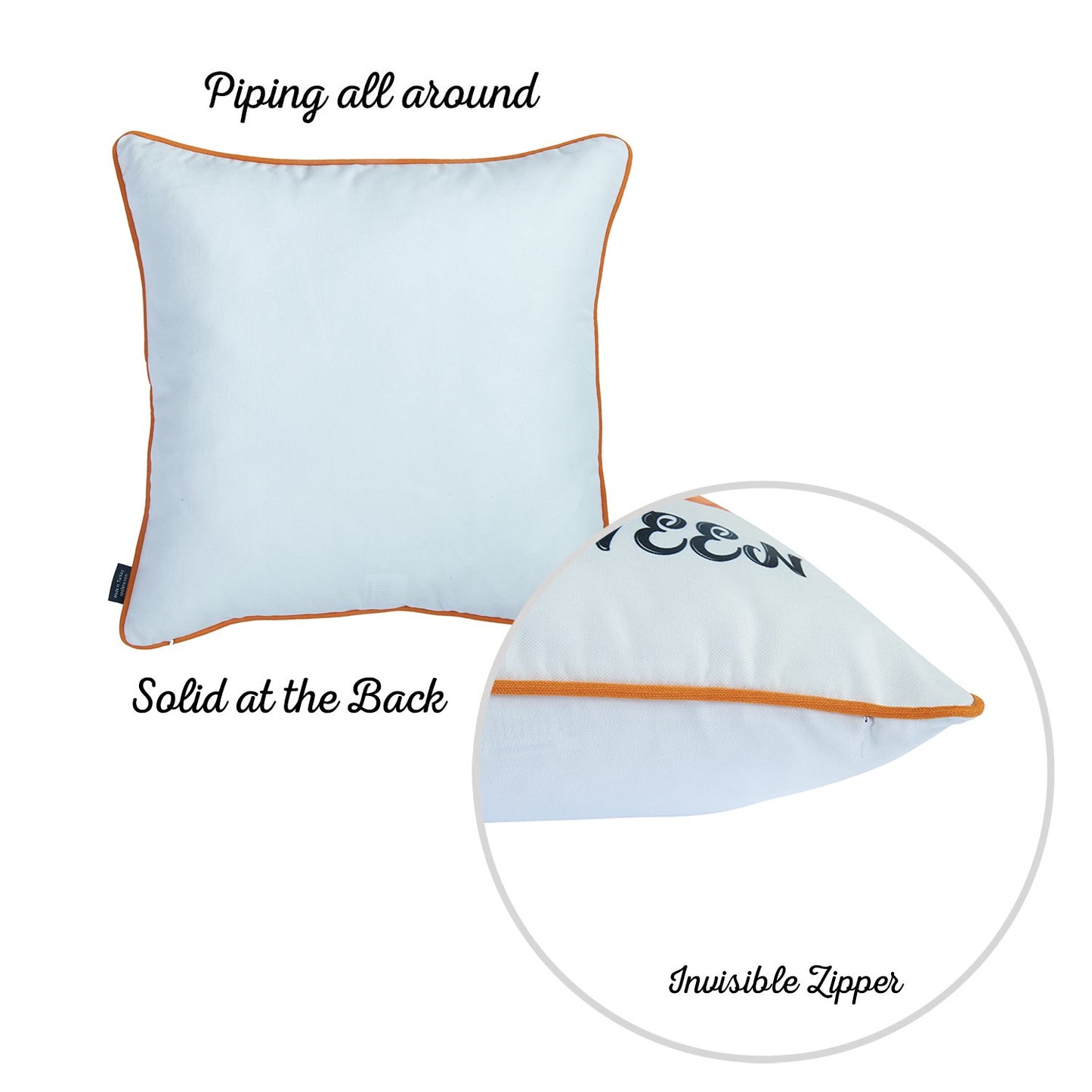 Fall Season Pumpkin Spice Harvest  Square 18" Throw Pillow Cover (Set of 4)