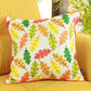 Fall Season Thanksgiving Autumn Leaves  Square 18" Throw Pillow Cover