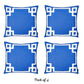 Geometric Blue&White Square Throw Pillow Cover (Set of 4)