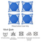 Geometric Blue&White Square Throw Pillow Cover (Set of 4)
