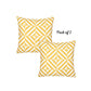 Geometric Yellow Diagram Square 18" Throw Pillow Cover (Set of 2)