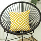 Geometric Yellow Diagram Square 18" Throw Pillow Cover (Set of 4)