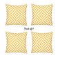 Geometric Yellow Diagram Square 18" Throw Pillow Cover (Set of 4)