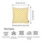 Geometric Yellow Diagram Square 18" Throw Pillow Cover (Set of 4)
