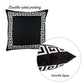 Greek Key Black&White Decorative Square Throw Pillow Cover  (Set of 4)