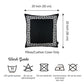 Greek Key Black&White Decorative Square Throw Pillow Cover  (Set of 4)