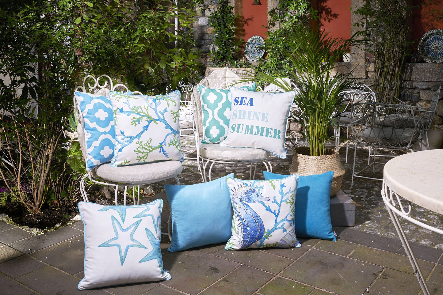 Marine Sea Shine Square 18" Throw Pillow Cover (Set of 4)
