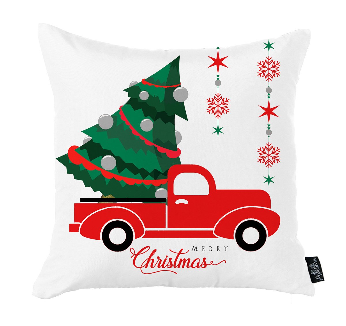 Merry Christmas Square 18" Throw Pillow Cover (Set of 4)