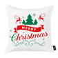 Merry Christmas Square 18" Throw Pillow Cover (Set of 4)