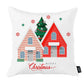 Merry Christmas Square 18" Throw Pillow Cover (Set of 4)