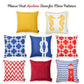 Nautica Red Reef Square 18" Throw Pillow Cover (Set of 4)