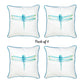 Watercolor Dragonfly Square 18" Throw Pillow Cover  (Set of 4)