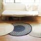 Black Triangle Mat | 4' Round | Natural Base