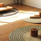 Black Triangle Mat | 4' Round | Natural Base