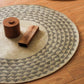 Black Triangle Mat | 4' Round | Natural Base