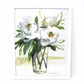 White Floral Art Print ,11x14 in, Simple Design, Floral Art, Home Decor, Flower Artwork