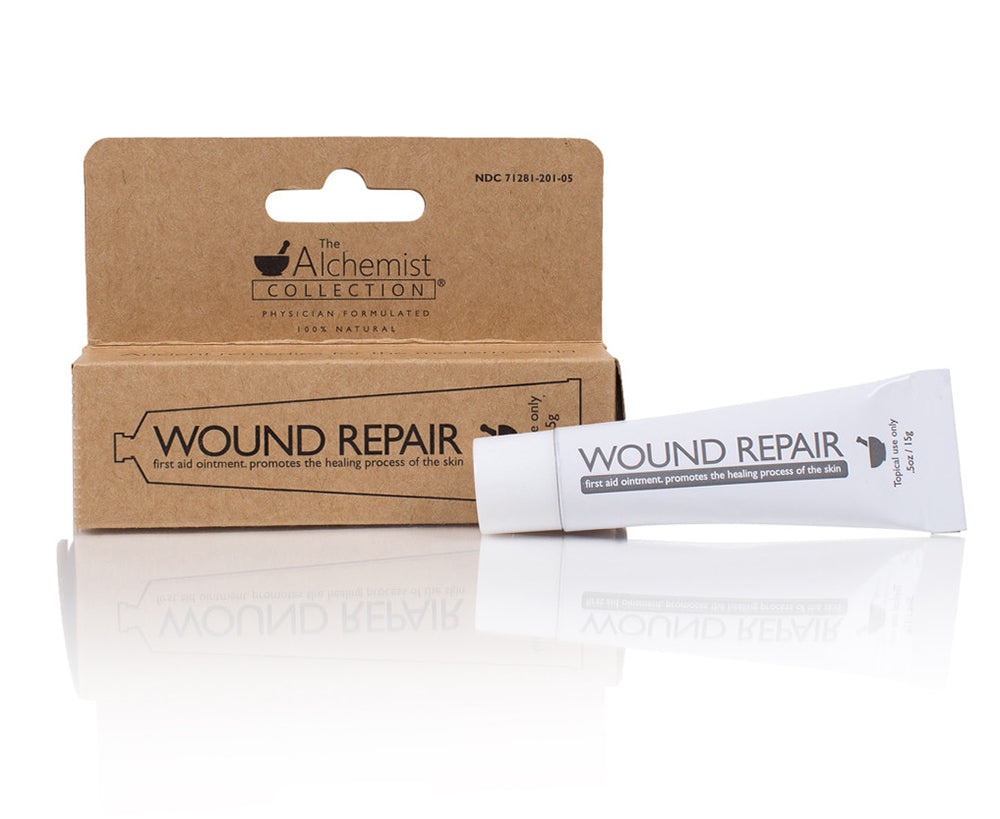 FIRST AID: All natural Wound Repair ointment for scars, stubborn ulceration, deep skin biopsy repair, vaginal tearing, rectal tearing, 1st & 2nd degree burns.