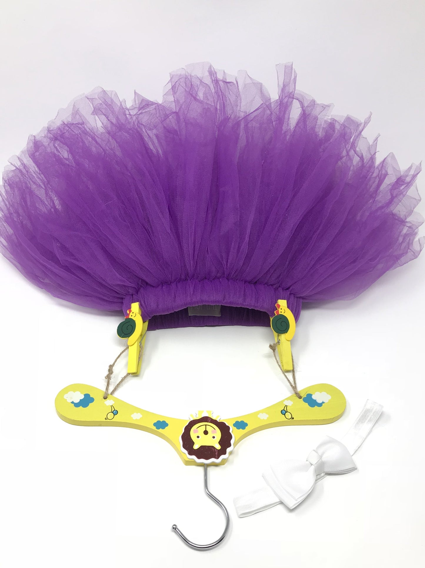 Fluffy Purple Tutu With Headband For Baby Girl | 6-12M | 2Pcs Set