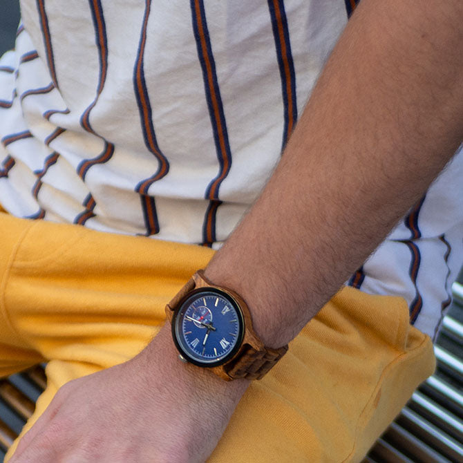 Men's Handcrafted Engraving Ambila Wood Watch - Best Gift Idea!